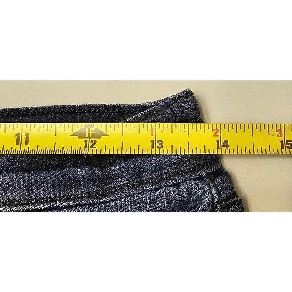 NYDJ Lift Tuck Technology Mid‎ Rise Straight Jeans Stretch Dark Blue Denim USA 6